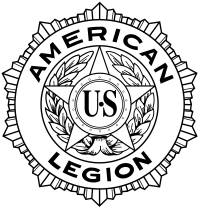 Laser American Legion Medallion for United States American flag display case