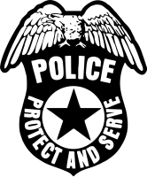 Laser Police Law Enforcement Medallion for United States American flag display case