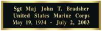 Personalized Engraved Nameplate Name Tag Burial Flag Case