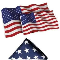 Pre-Folded American Made American Flags