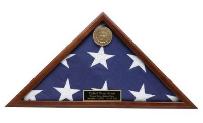 Veteran Flag Display Case American made Military Veterans Law Enforcement medical fire first responders Cherry Oak Gunmetal Gray American made 2025